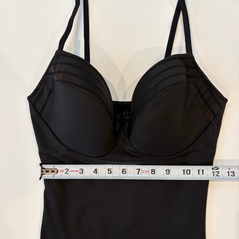 SPANX Assets Red Hot Black Shapewear Slimming Slip Dress Padded Bra XL - Picture 5 of 9